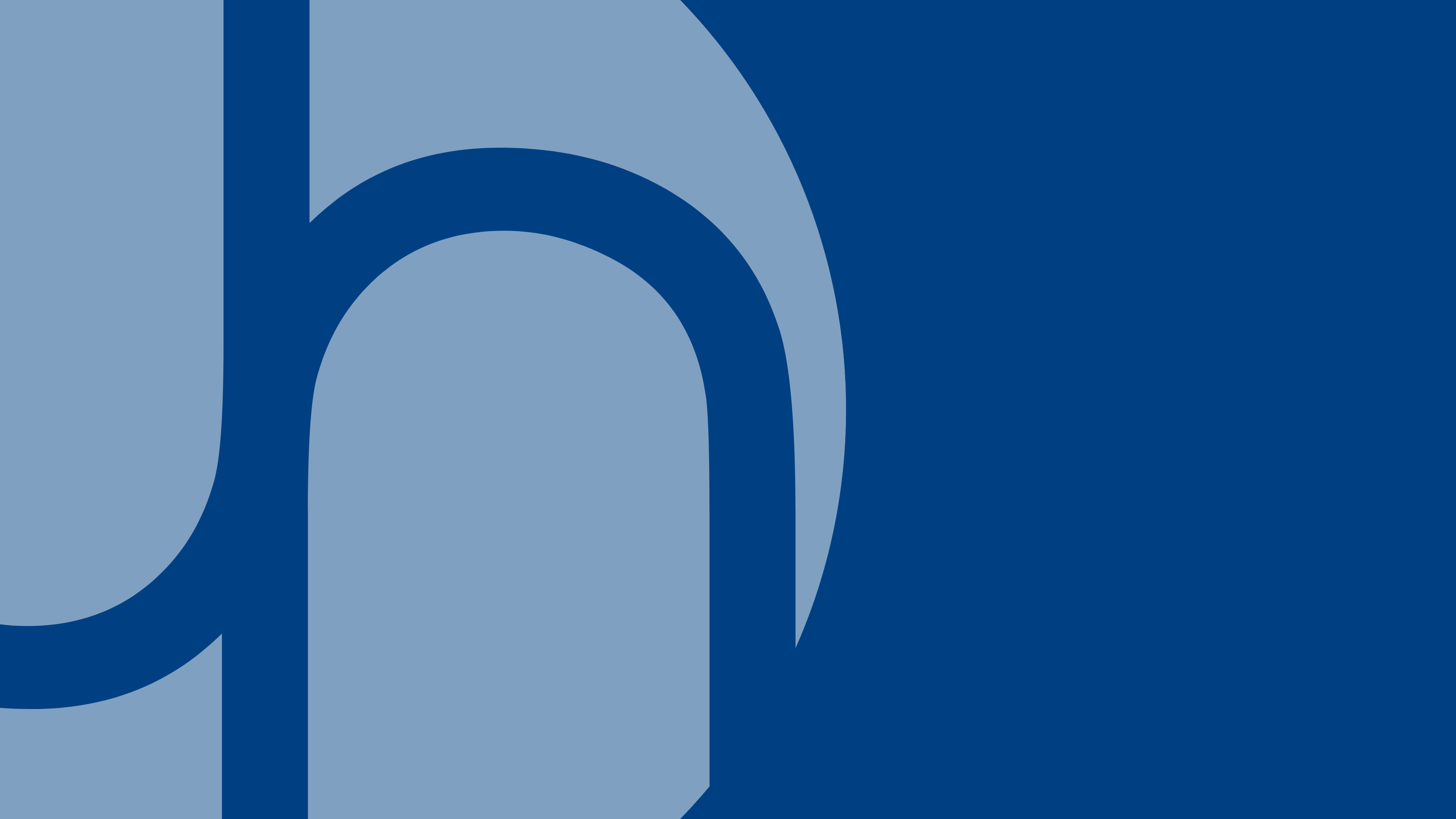 ユートラストのロゴデザイン入りの青い背景